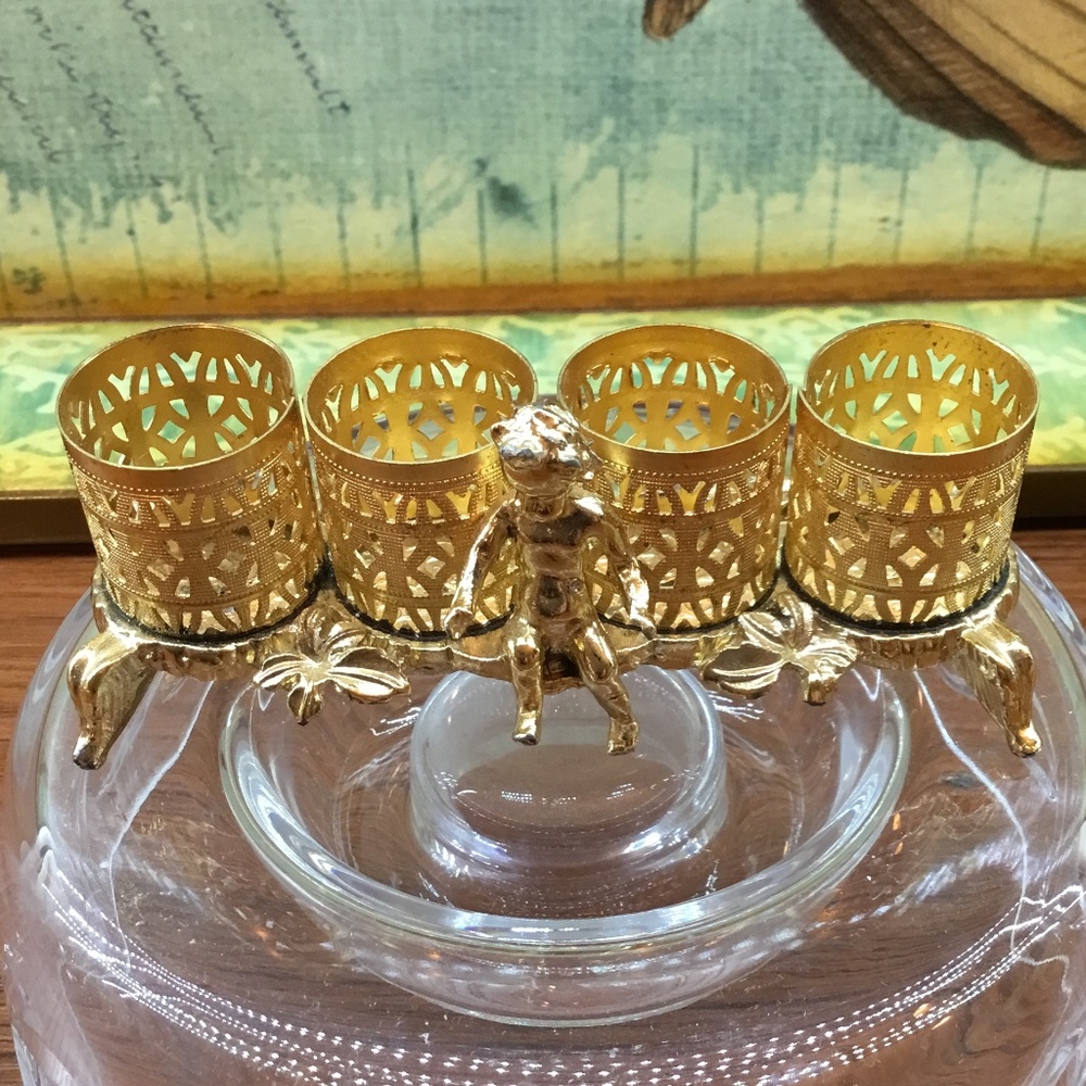 Vintage Gold Tone over Silver Lipstick Holder ~ Filigree Fancy ~ SF Sam Fink.